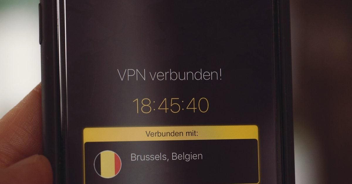 Phone showing a VPN connection screen, illustrating VPN privacy trade-offs