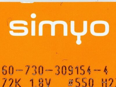 Close-up of a physical SIM card