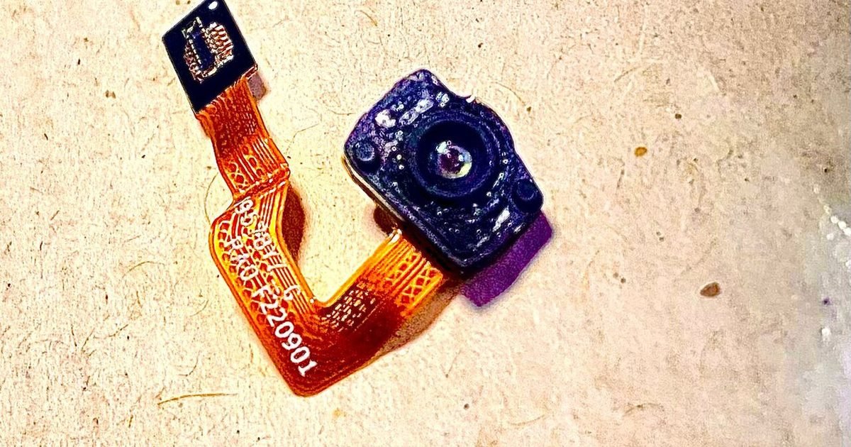 Close-up of a fingerprint sensor used for biometric login
