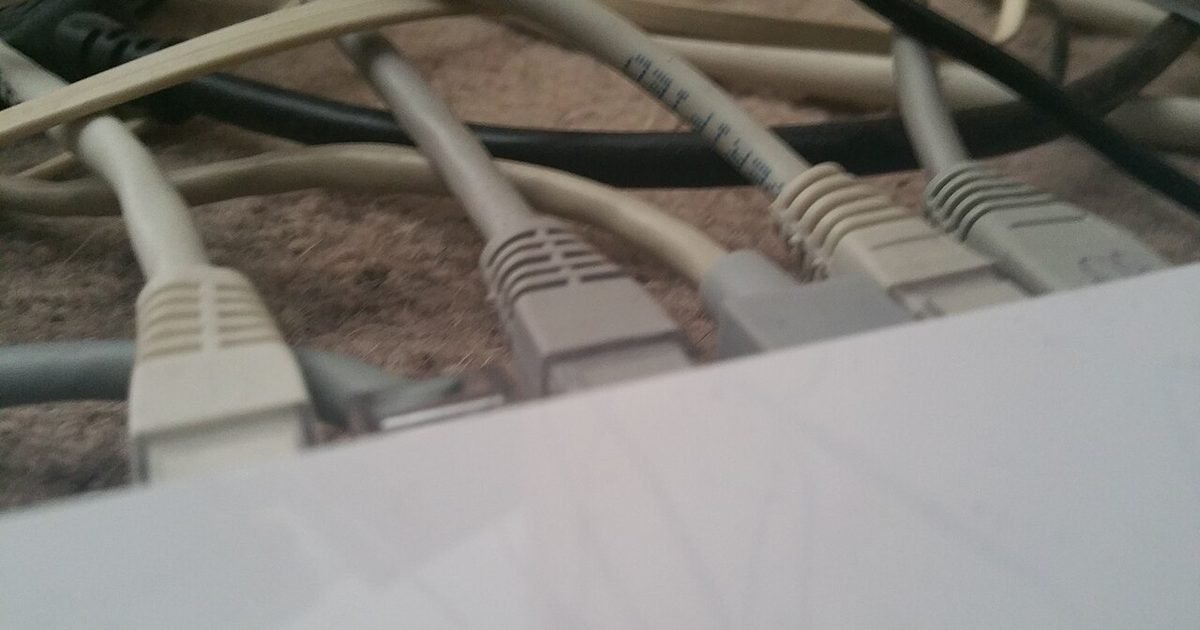 Ethernet cables plugged into network ports for wired backhaul