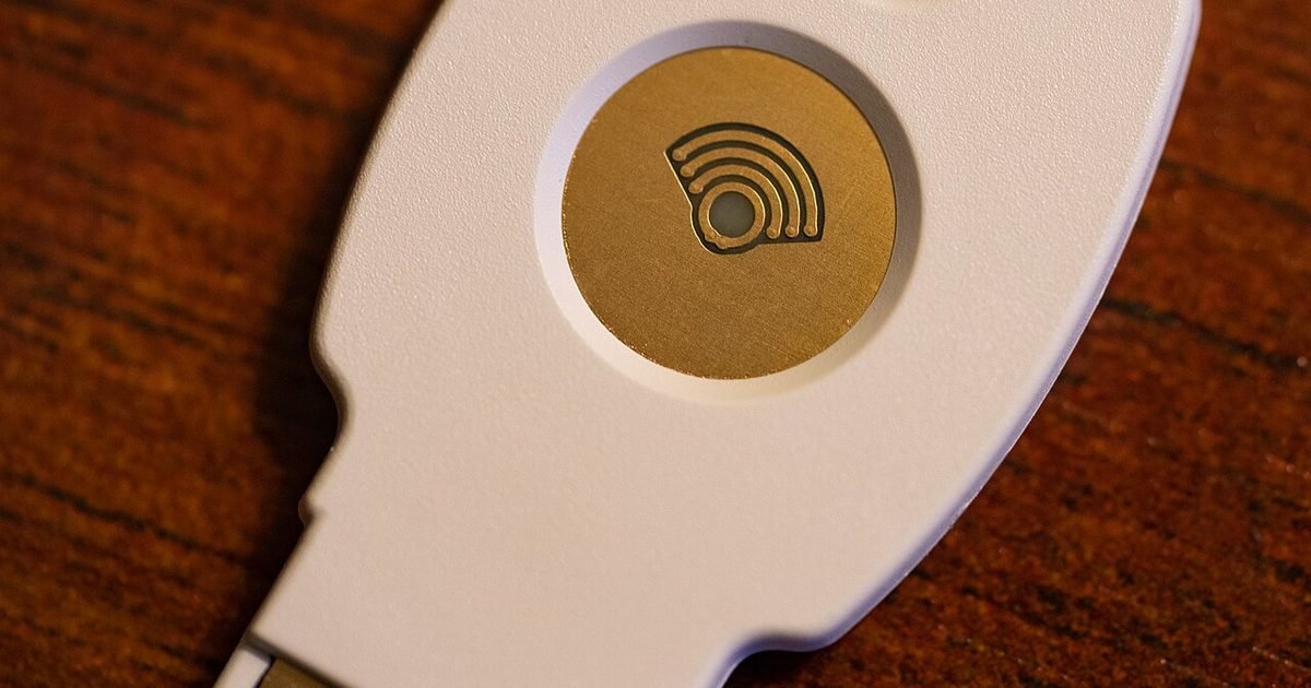 Hardware security key for two-factor authentication
